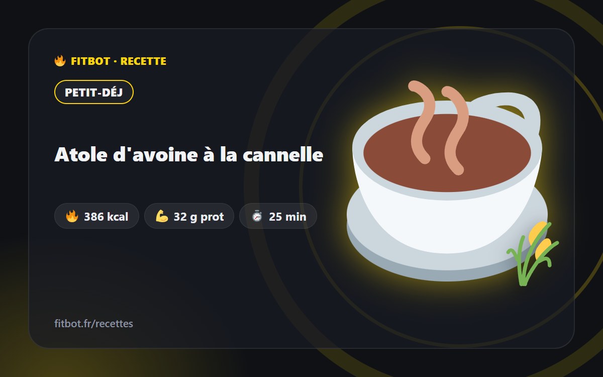 Atole d'avoine à la cannelle