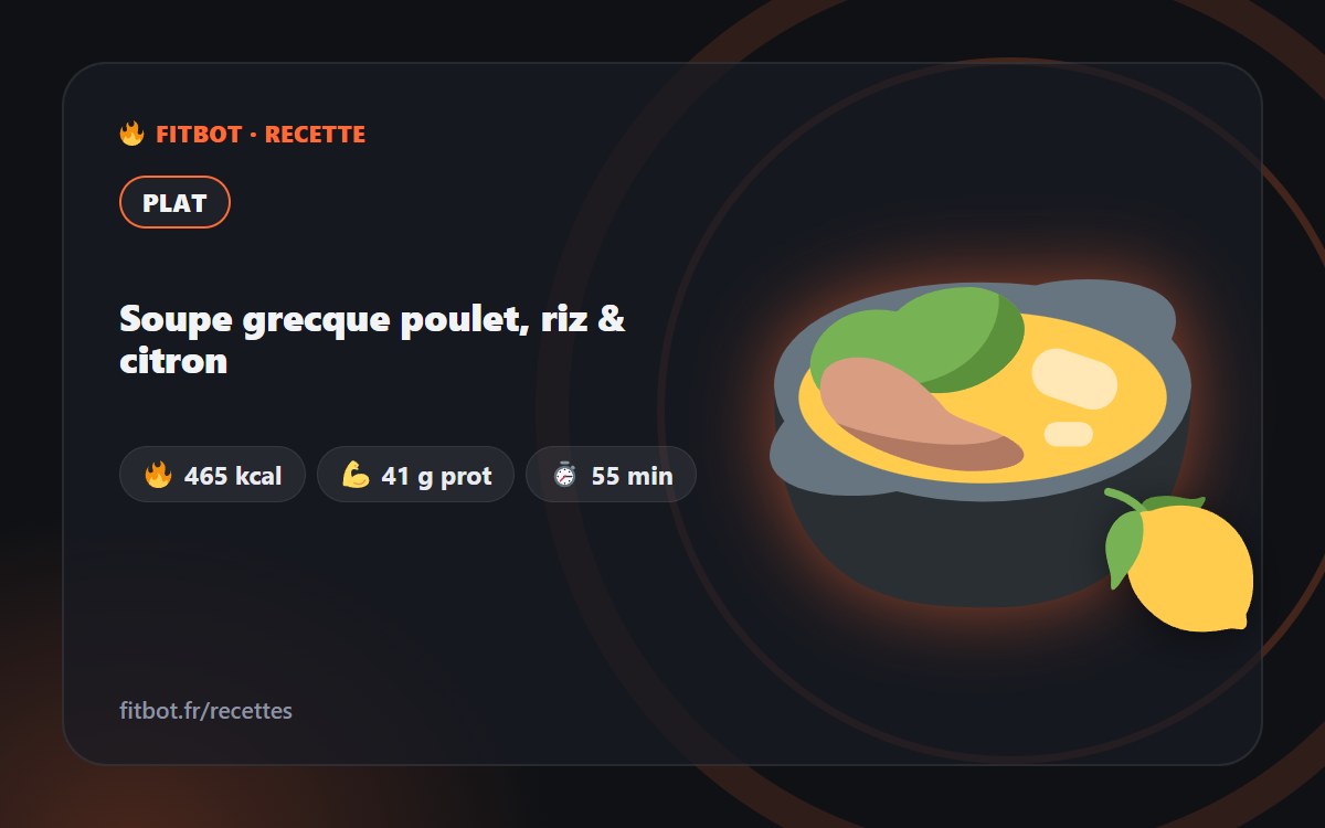 Griechische Hühnersuppe mit Reis & Zitrone