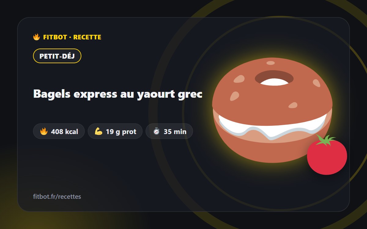 Bagels exprés con yogur griego