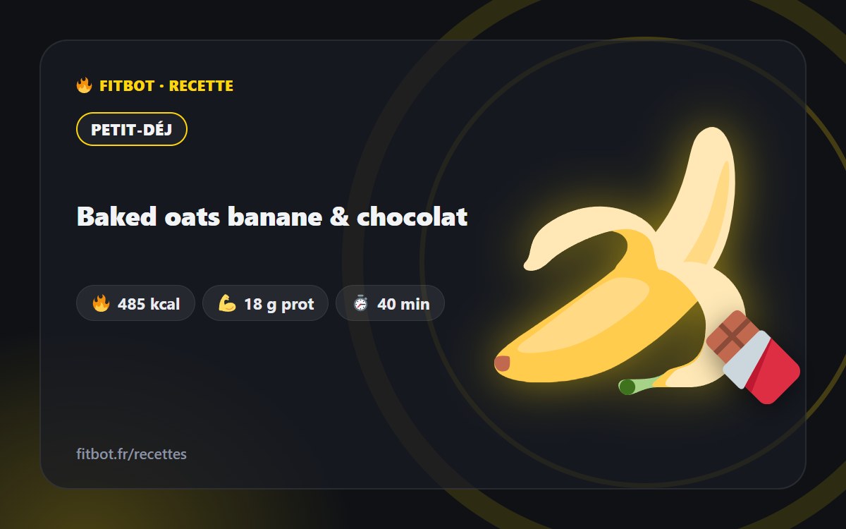 Banana & Chocolate Baked Oats