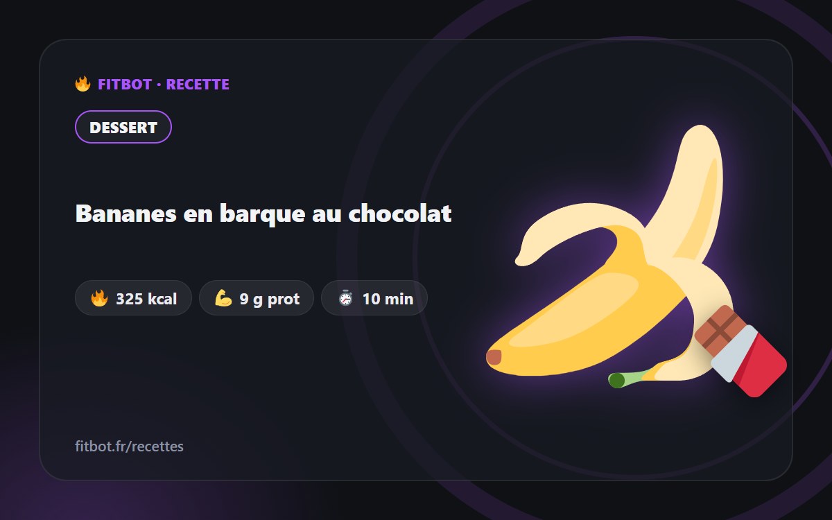 Bananes en barque au chocolat