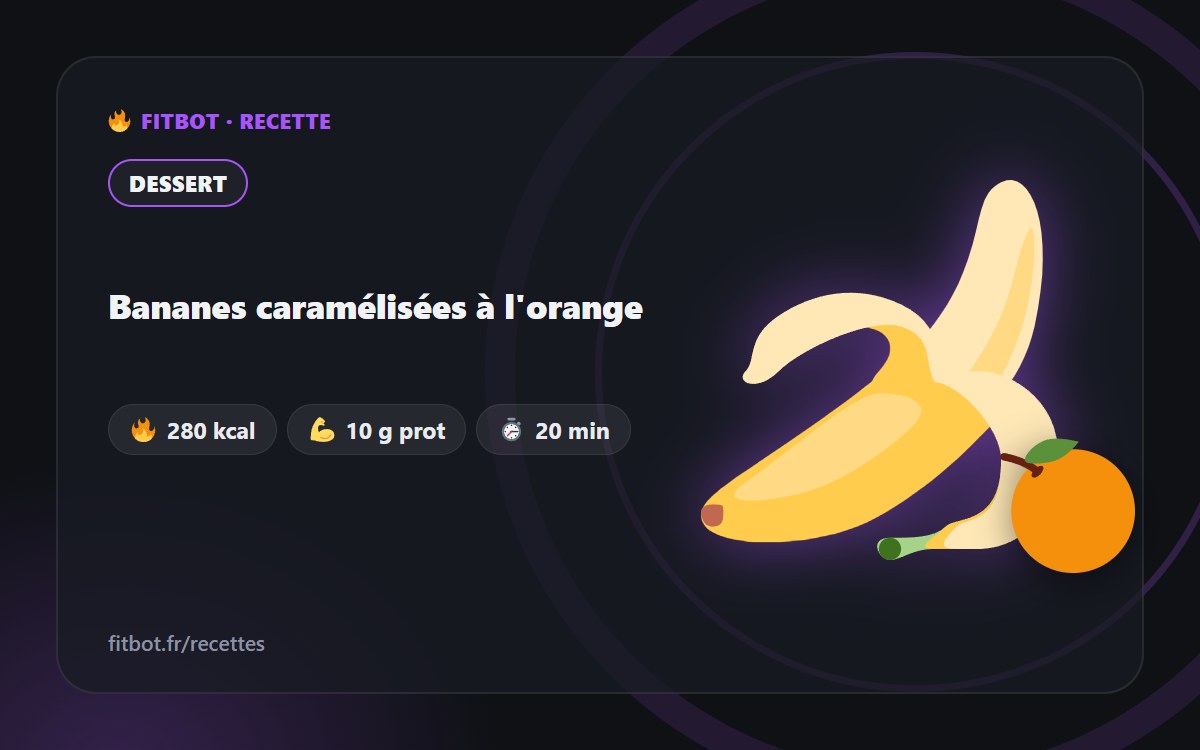 Bananes caramélisées à l'orange