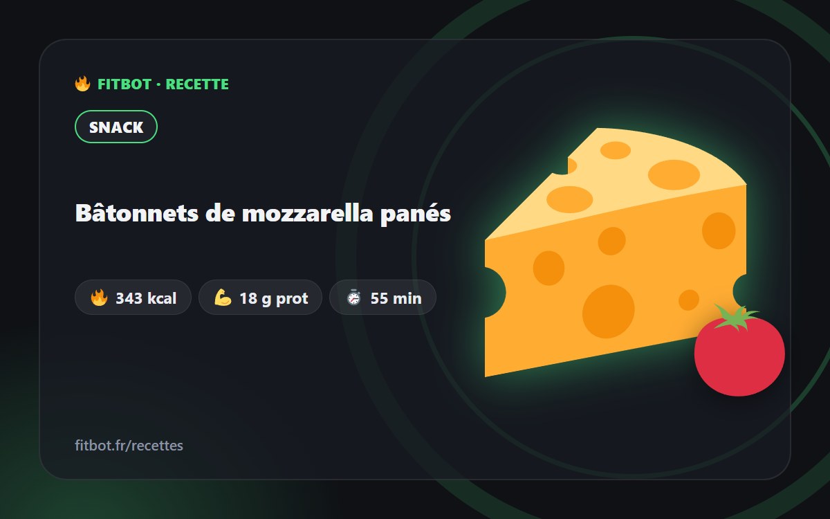 Bâtonnets de mozzarella panés
