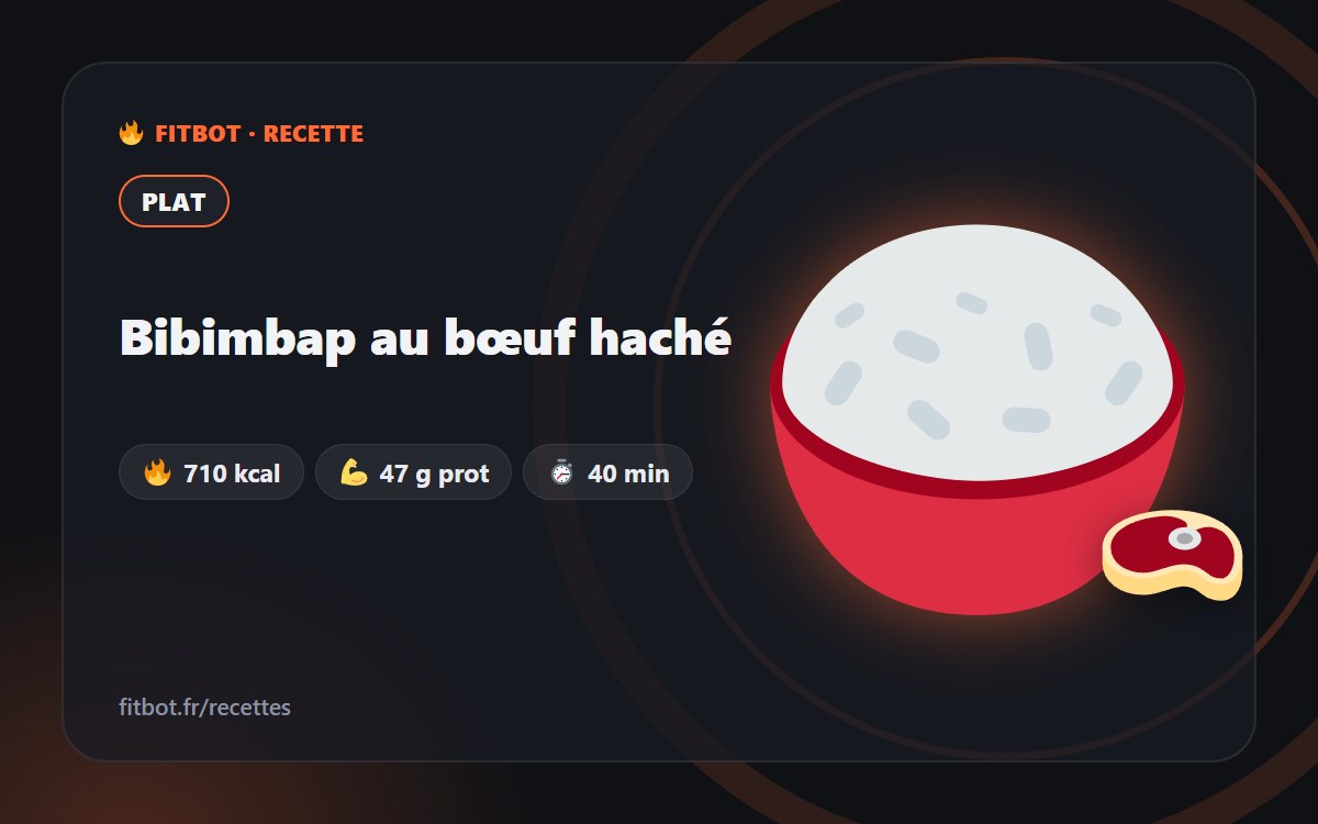 Bibimbap au bœuf haché
