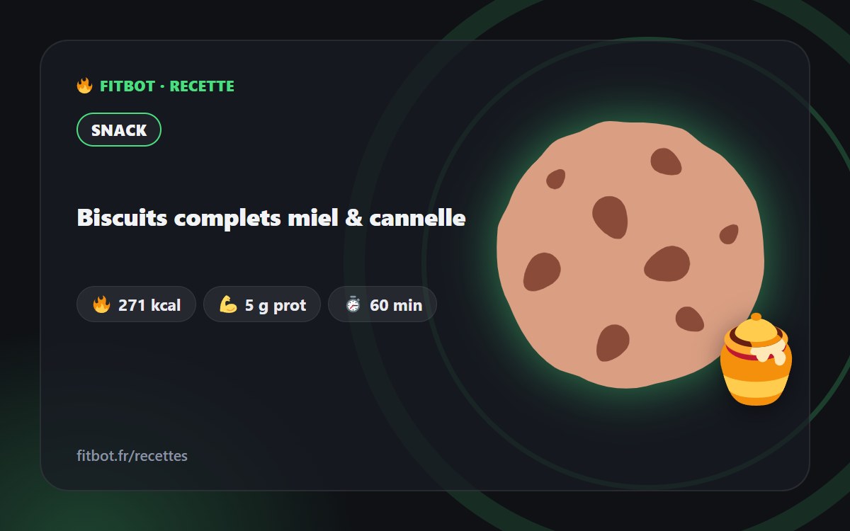 Biscuits complets miel & cannelle