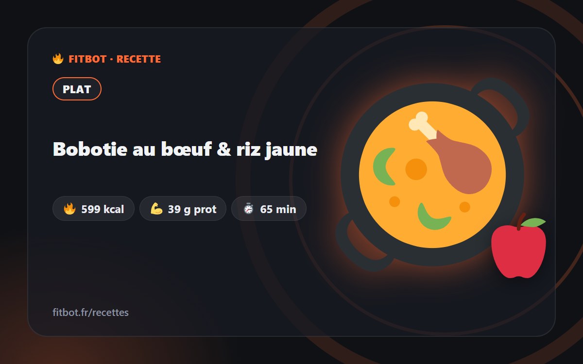 Bobotie au bœuf & riz jaune