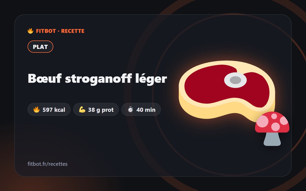 Bœuf stroganoff léger