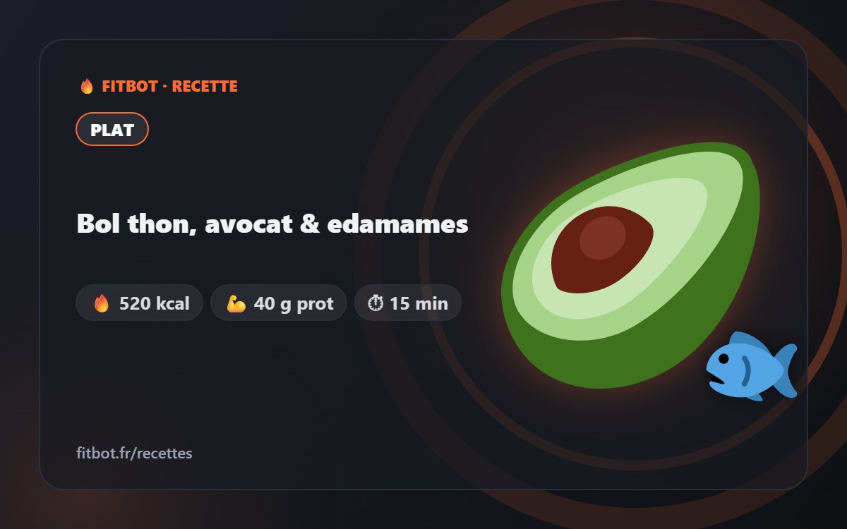 Bowl mit Thunfisch, Avocado & Edamame