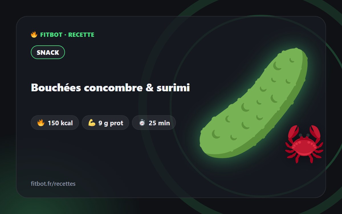 Bouchées concombre & surimi