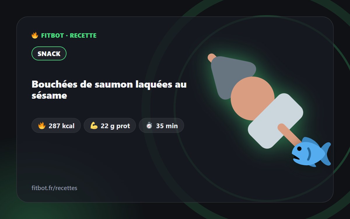 Bouchées de saumon laquées au sésame