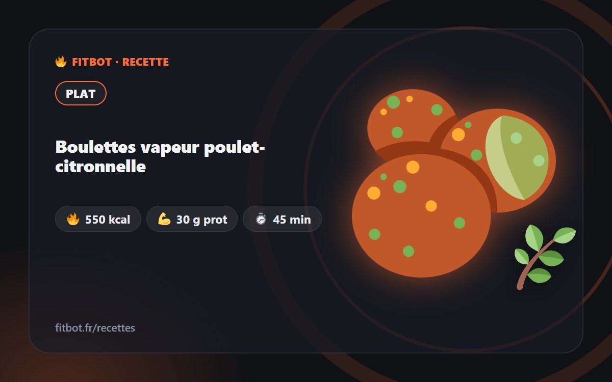 Boulettes vapeur poulet-citronnelle