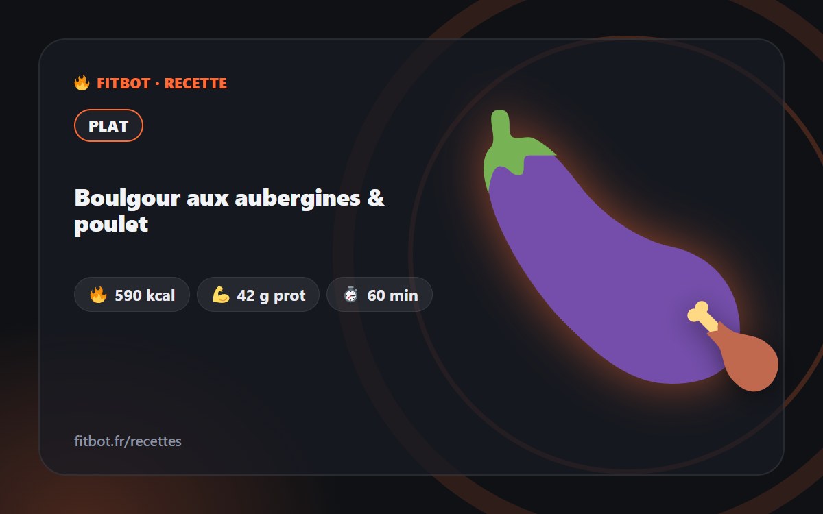 Boulgour aux aubergines & poulet