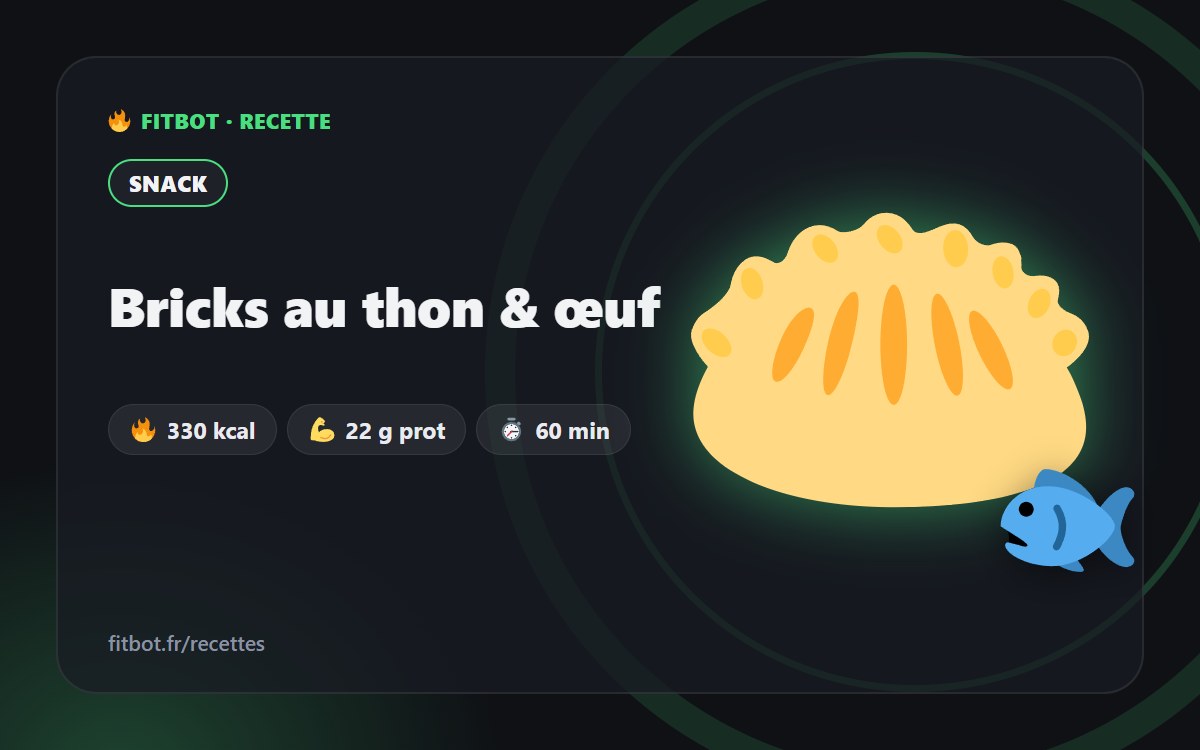 Bricks au thon & œuf
