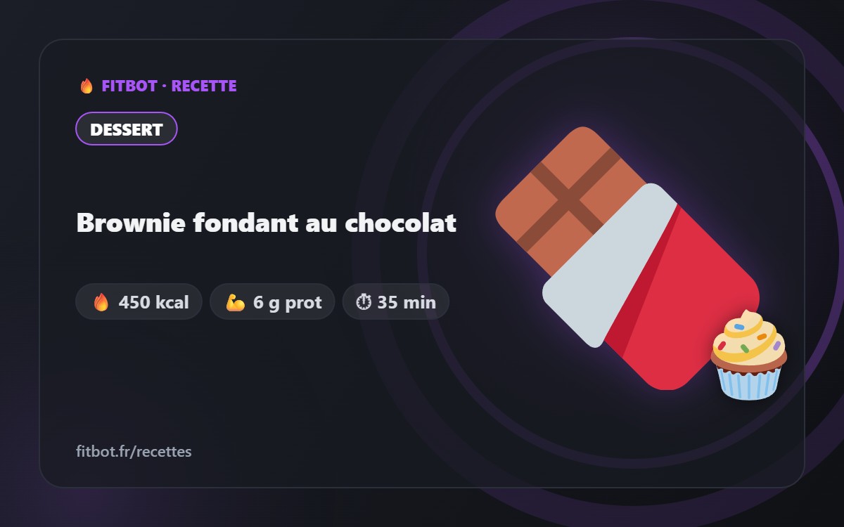 Brownie fondant au chocolat