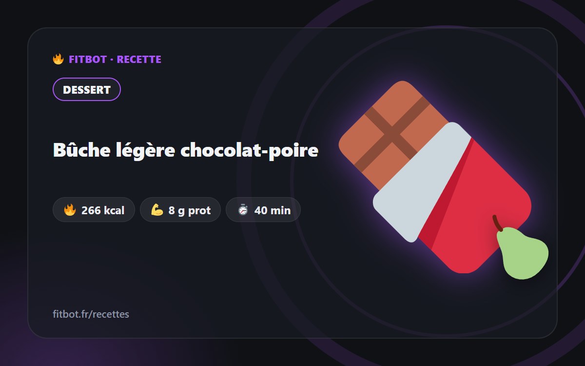 Bûche légère chocolat-poire
