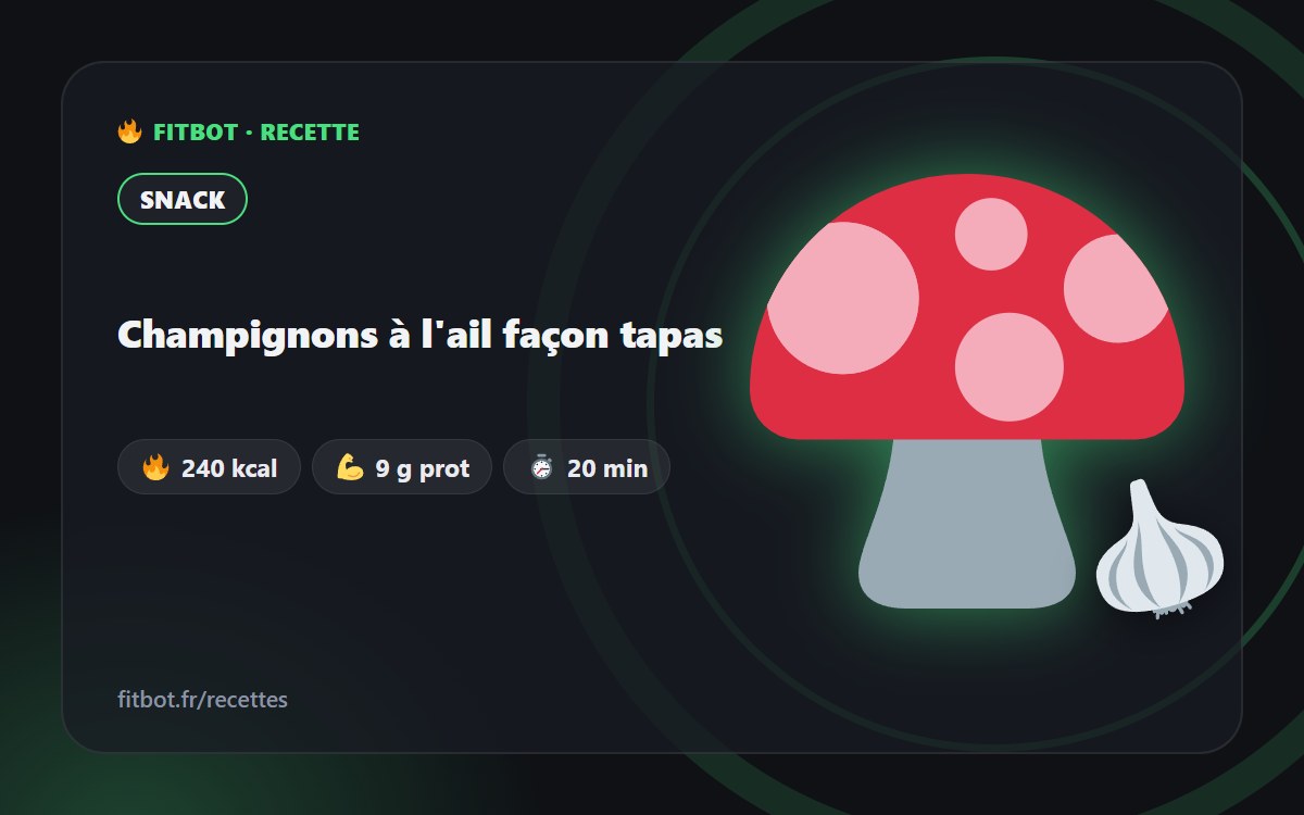 Champignons à l'ail façon tapas