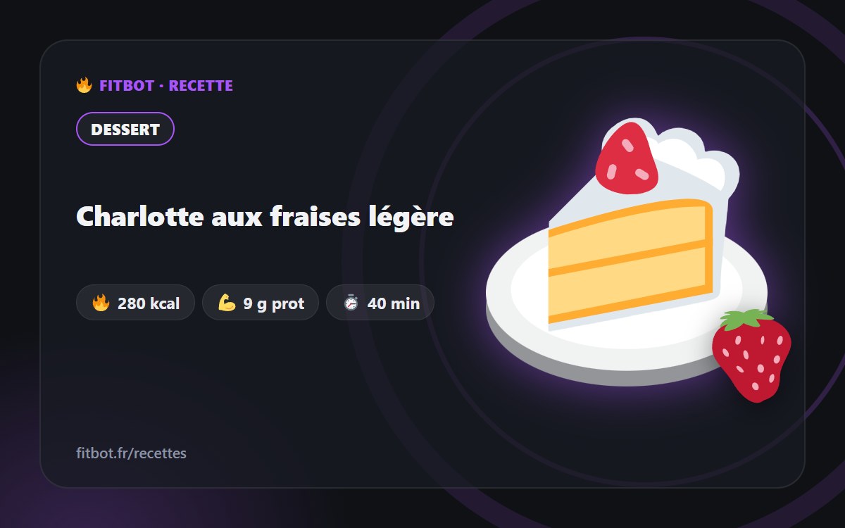 Charlotte aux fraises légère