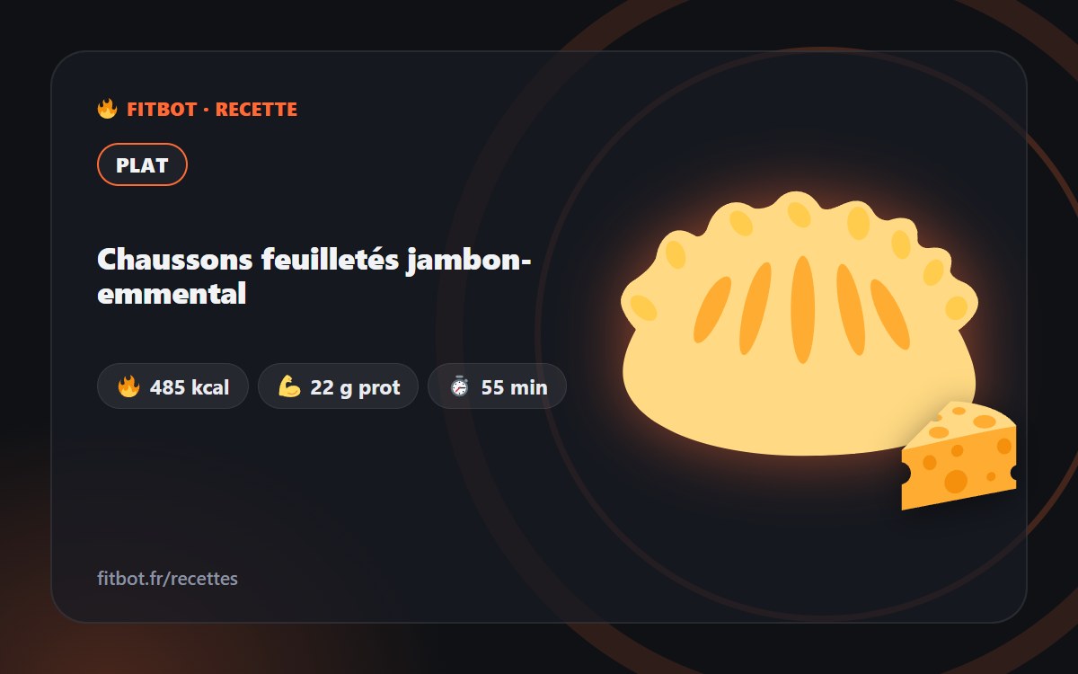 Chaussons feuilletés jambon-emmental