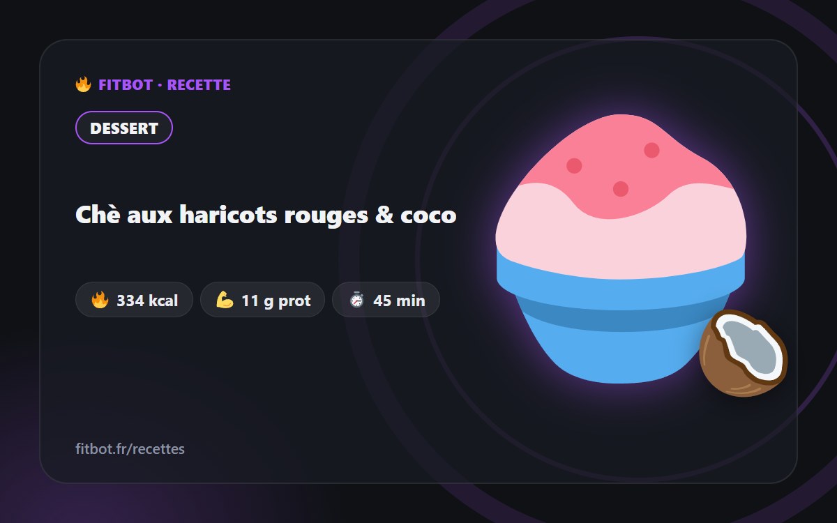 Chè aux haricots rouges & coco
