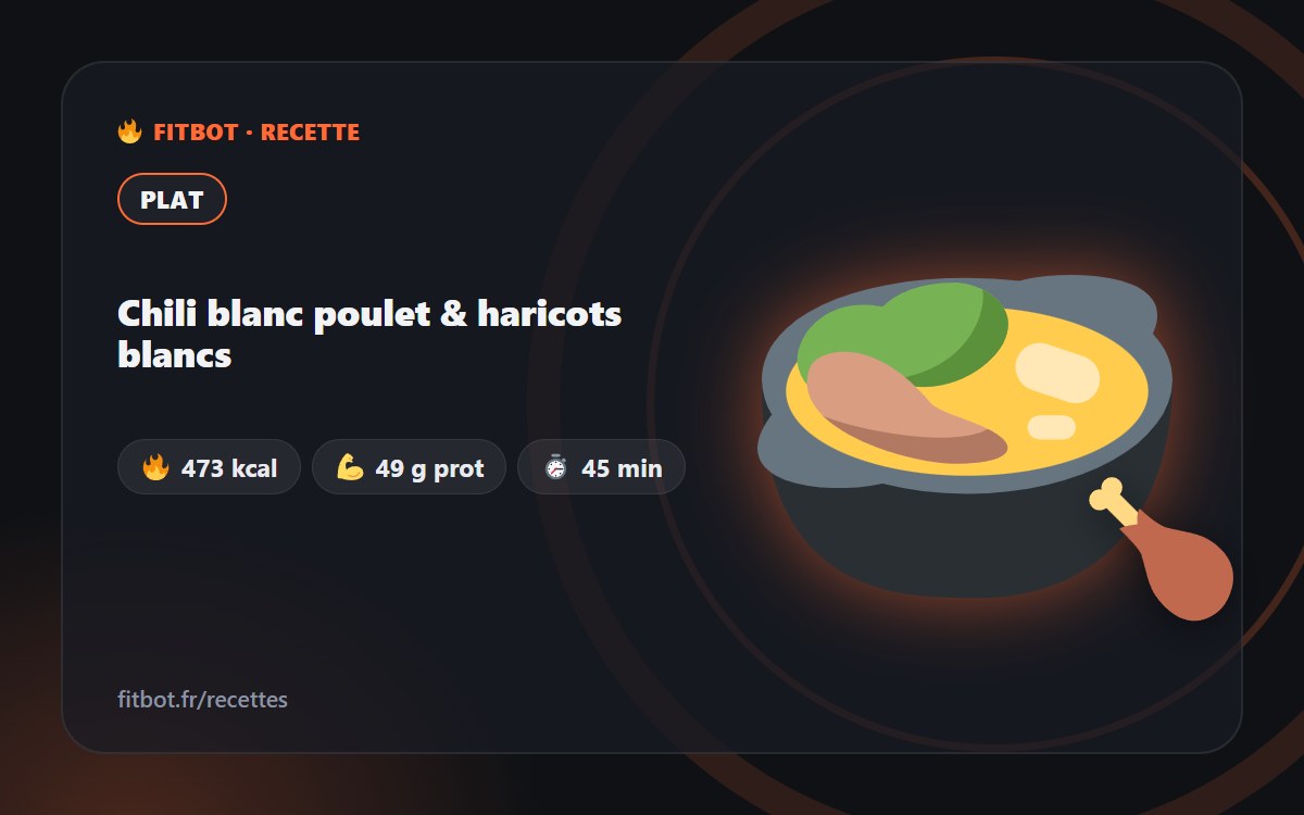 Chili blanc poulet & haricots blancs