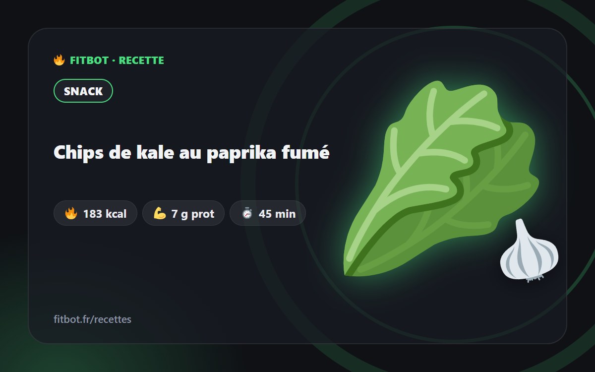 Chips de kale au paprika fumé
