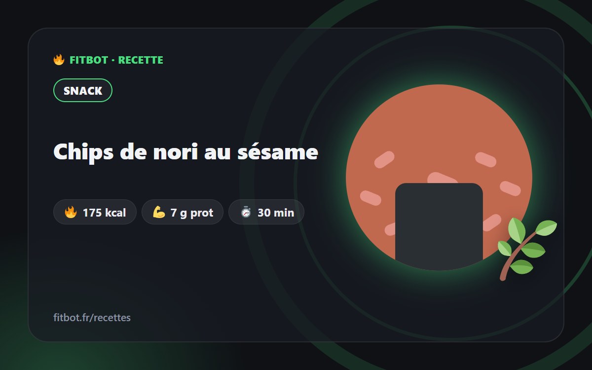 Chips de nori au sésame