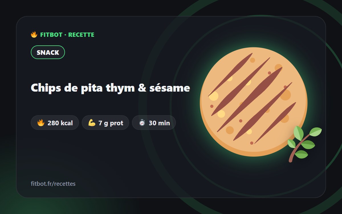 Chips de pita thym & sésame