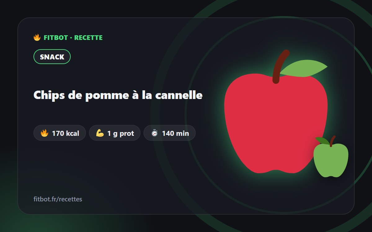 Chips de manzana con canela