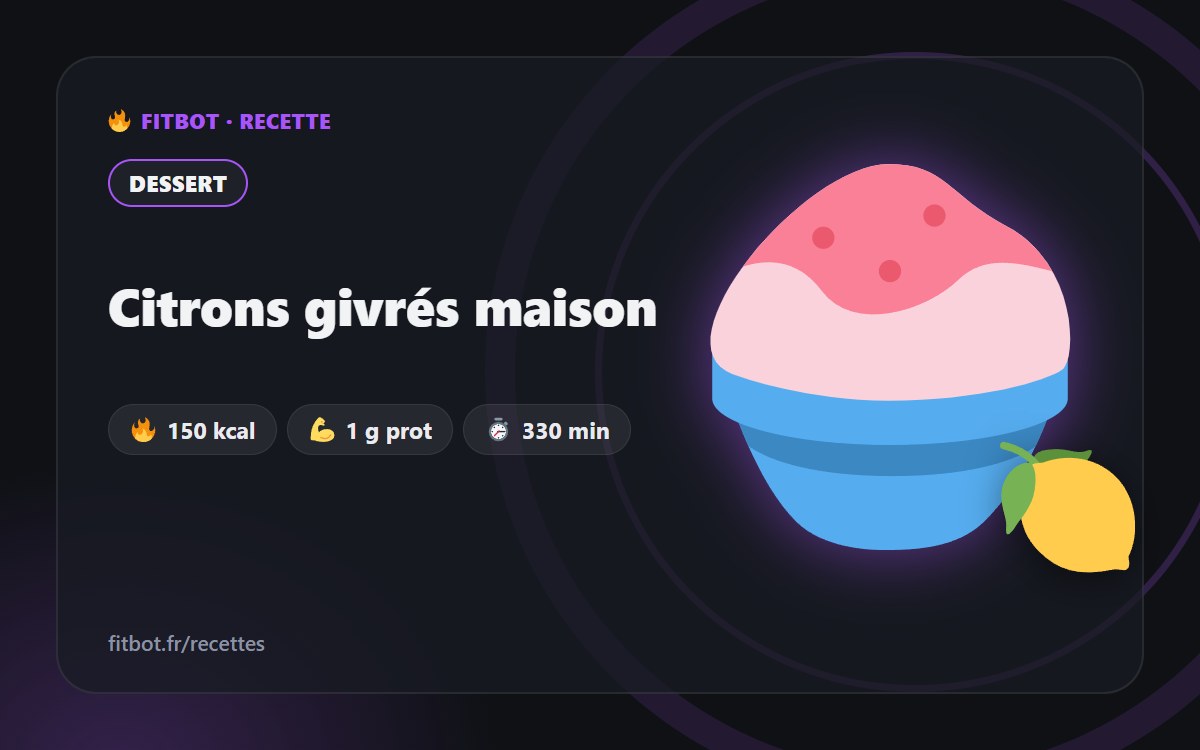 Citrons givrés maison