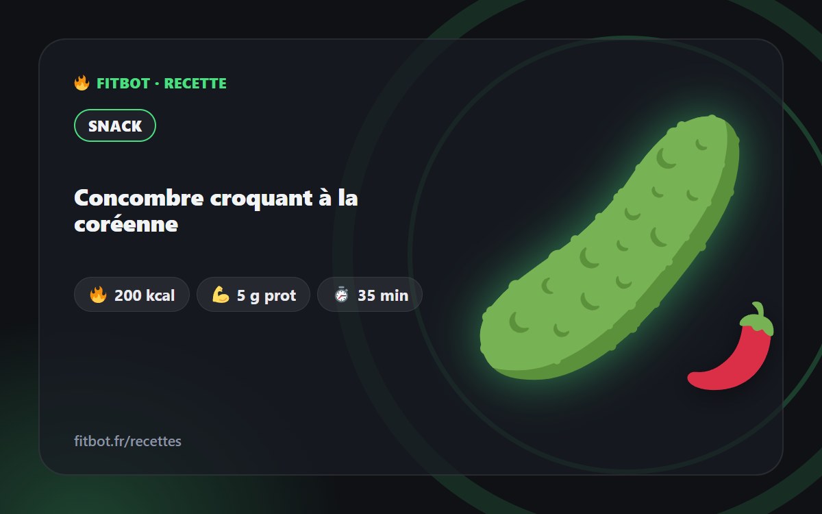 Concombre croquant à la coréenne