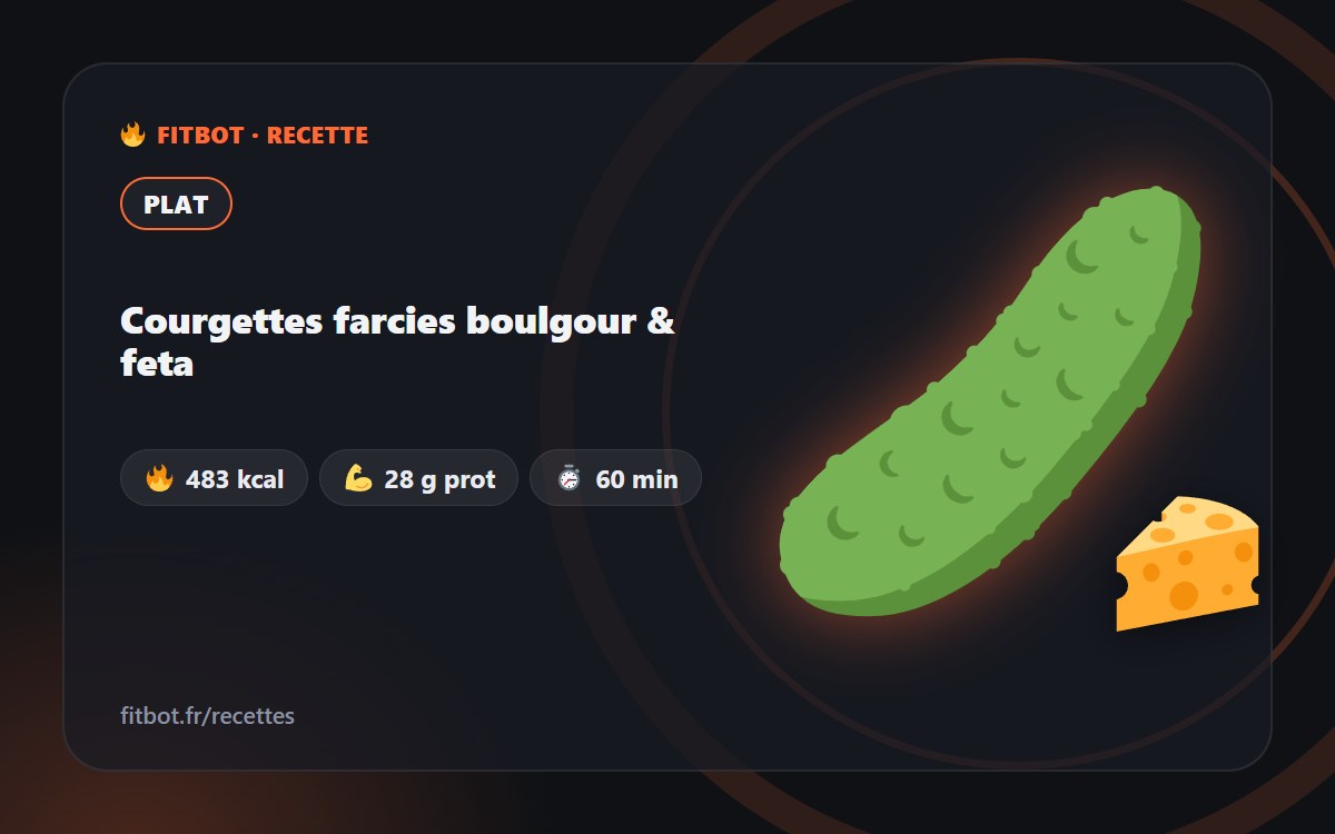 Bulgur & Feta Stuffed Courgettes