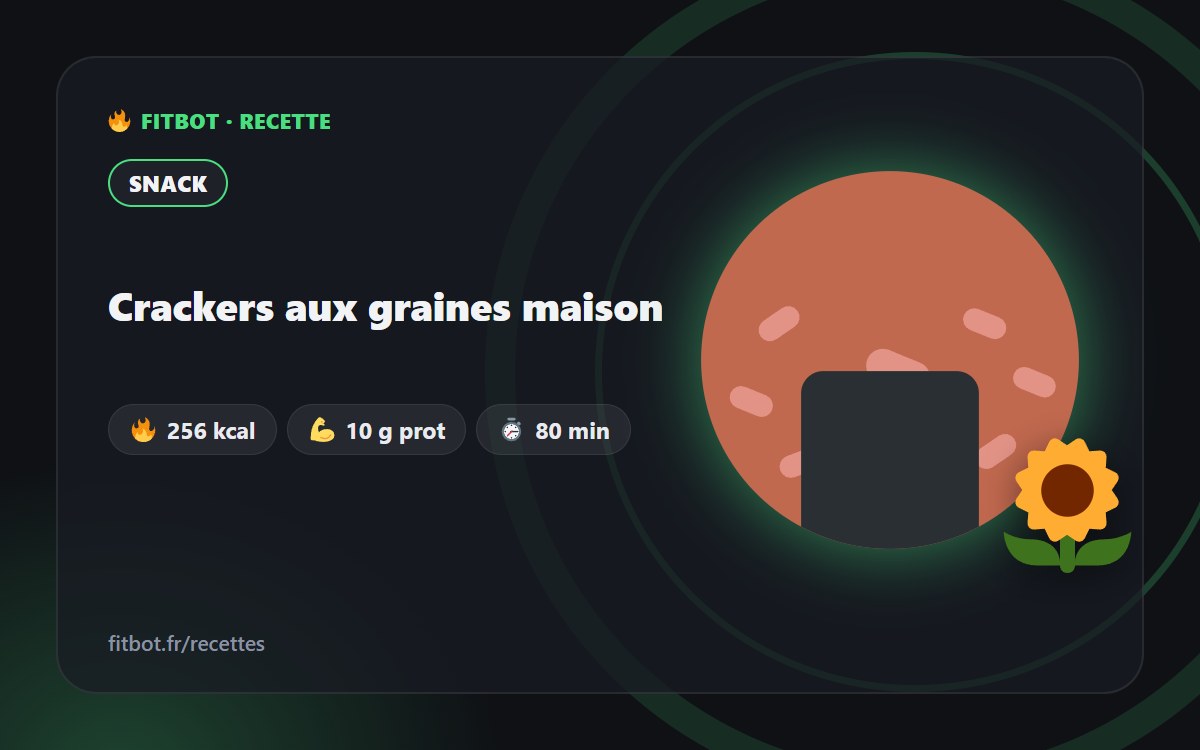 Crackers aux graines maison