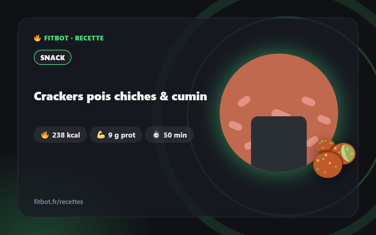 Crackers pois chiches & cumin