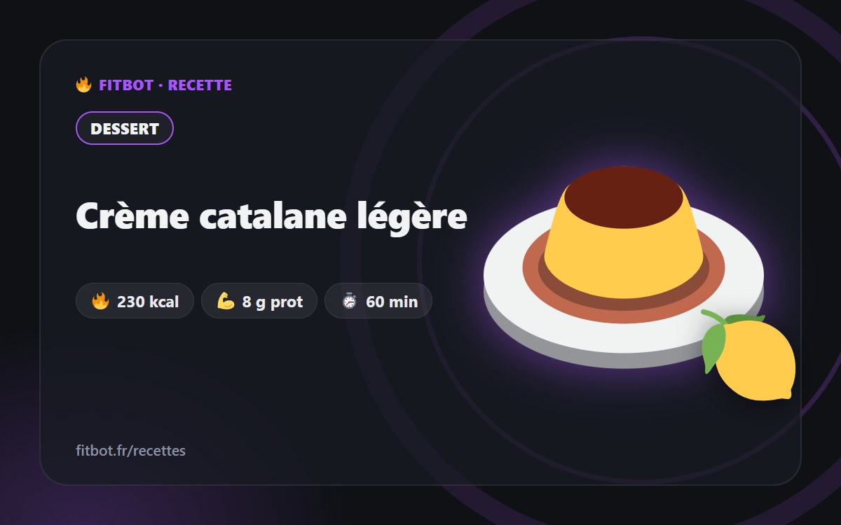 Crème catalane légère