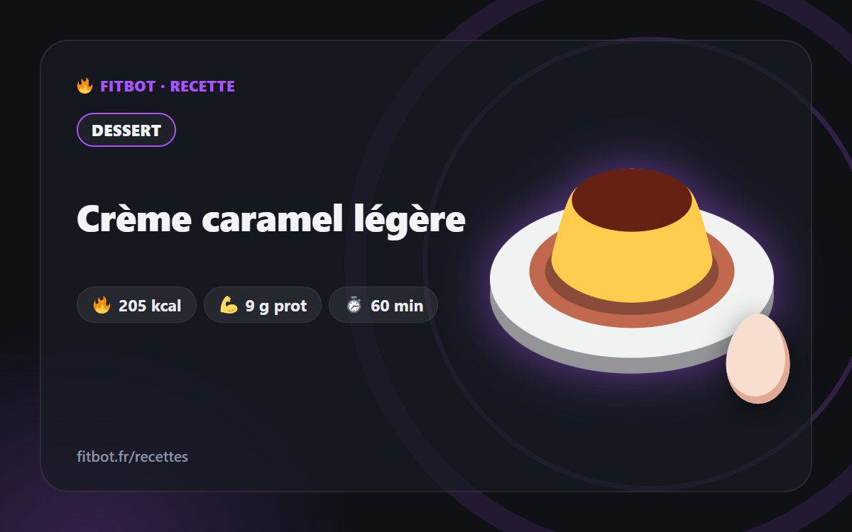 Crème caramel légère