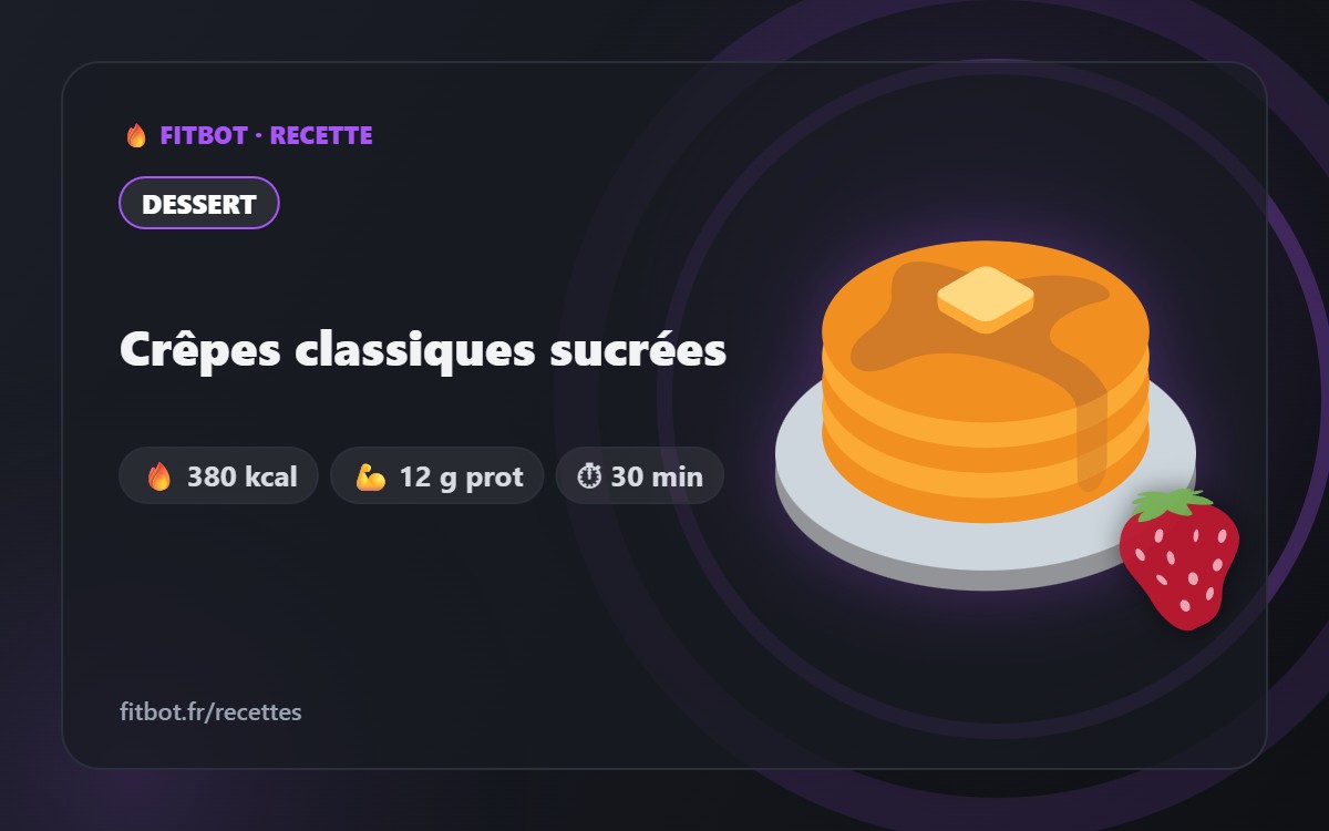 Crêpes classiques sucrées