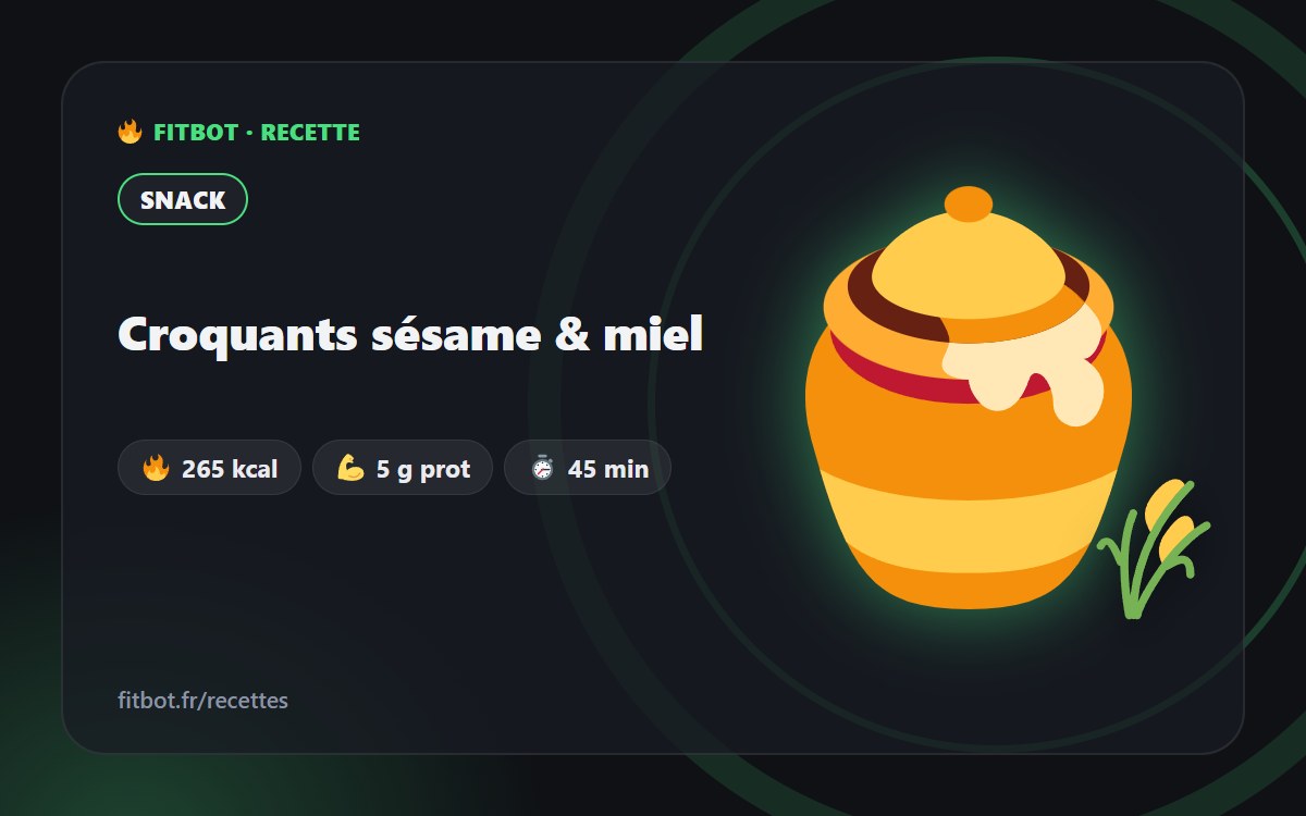 Croquants sésame & miel