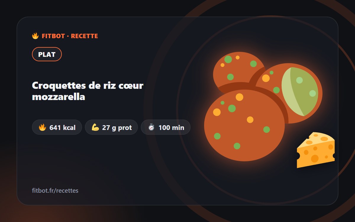 Croquettes de riz cœur mozzarella