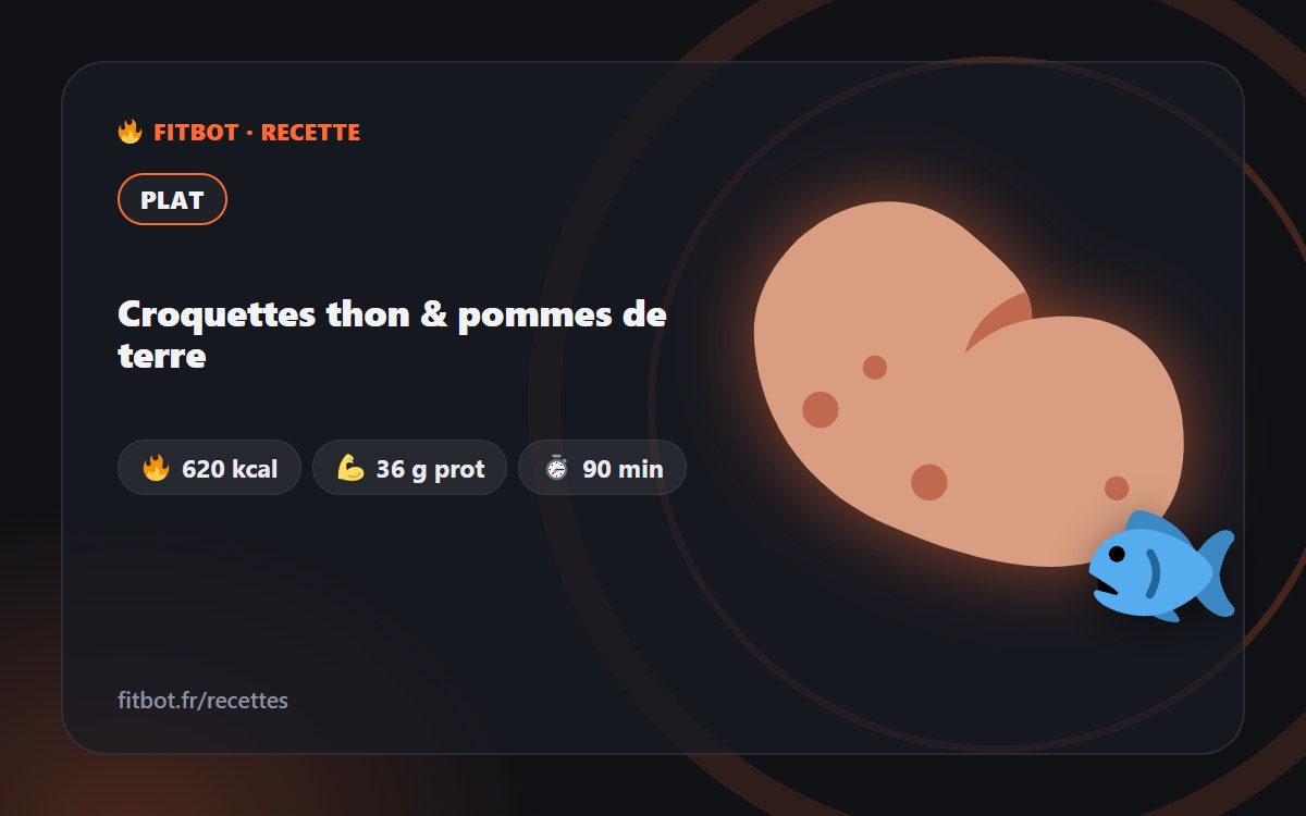Croquettes thon & pommes de terre