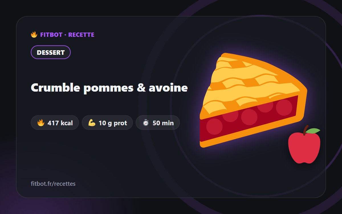 Crumble pommes & avoine