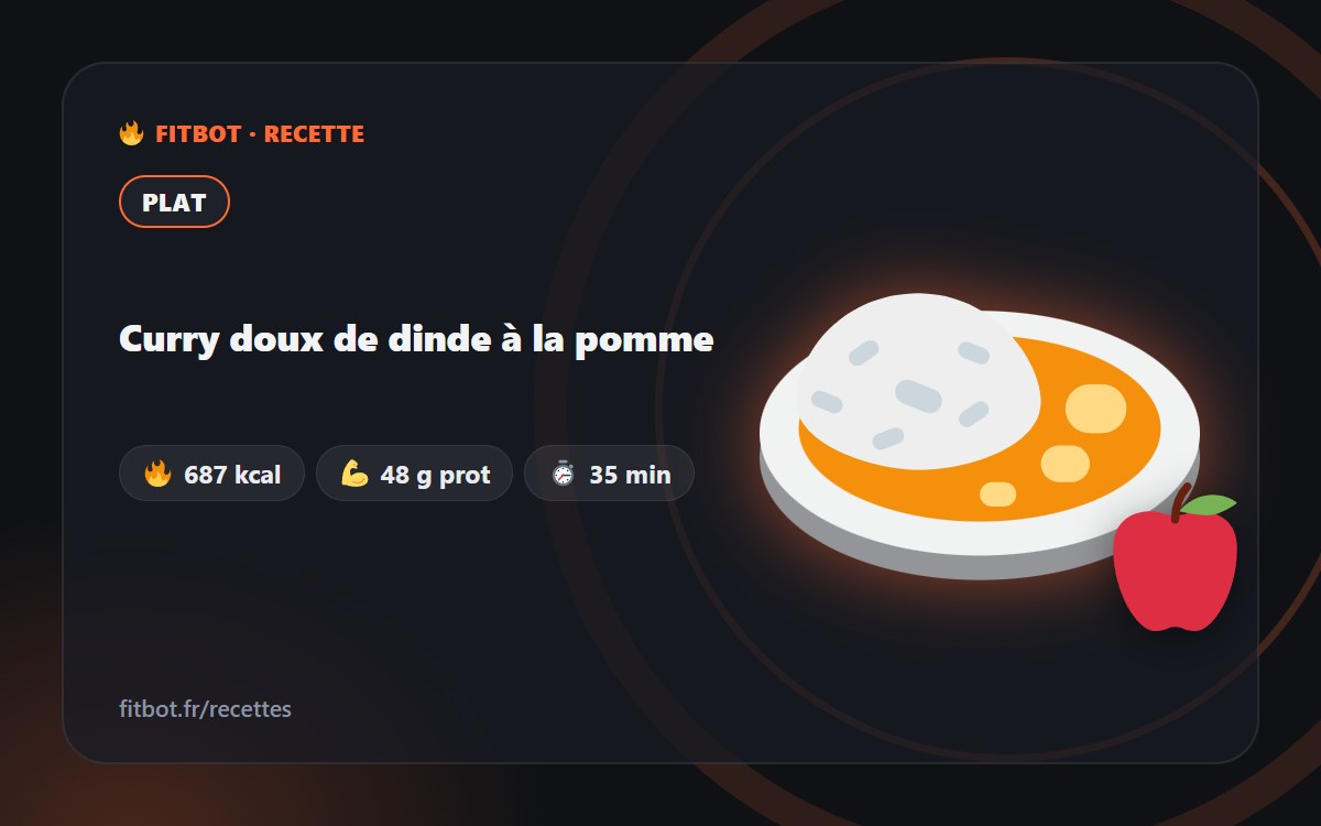 Curry doux de dinde à la pomme