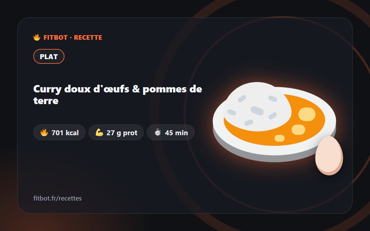 Curry doux d'œufs & pommes de terre