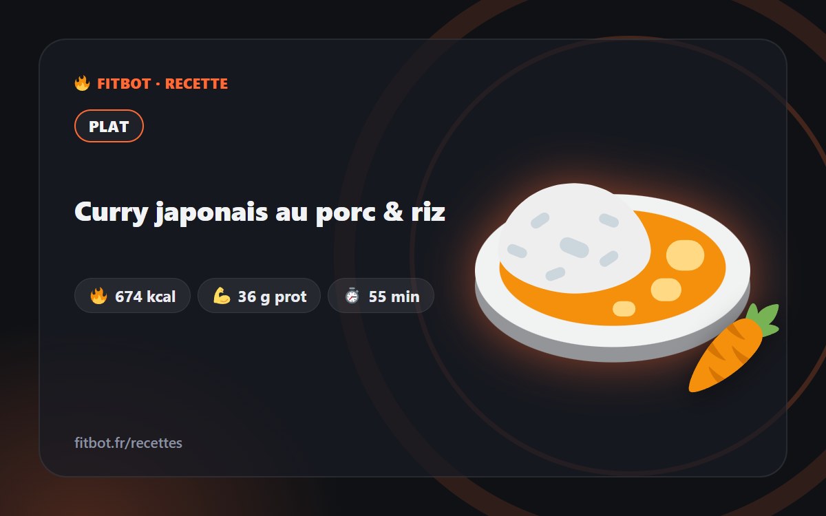 Curry japonais au porc & riz
