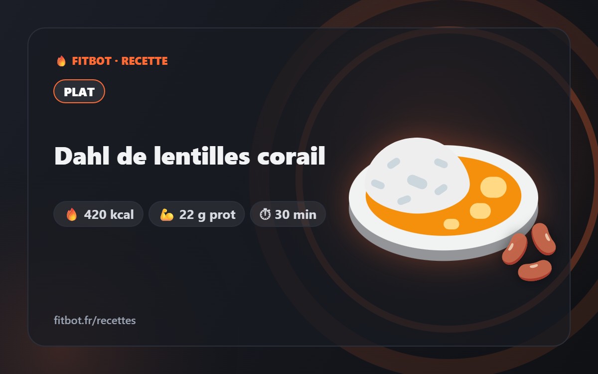Dahl de lentilles corail