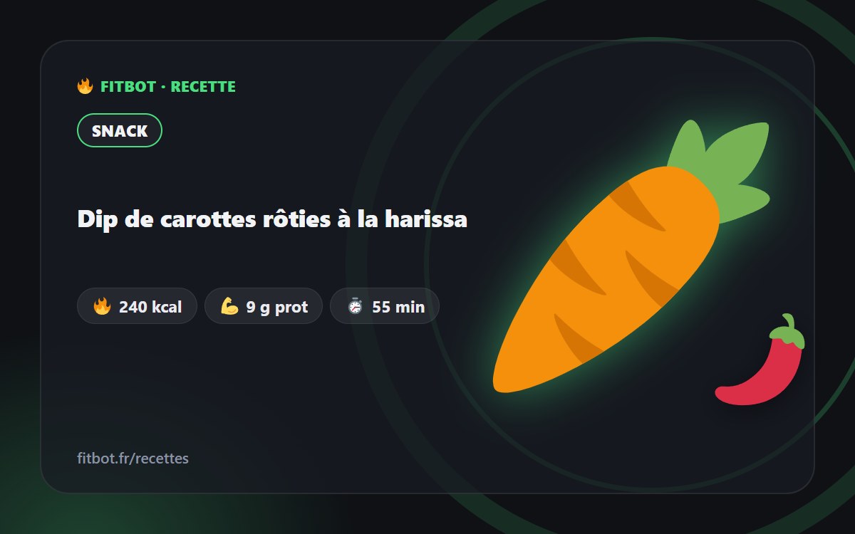 Dip de carottes rôties à la harissa