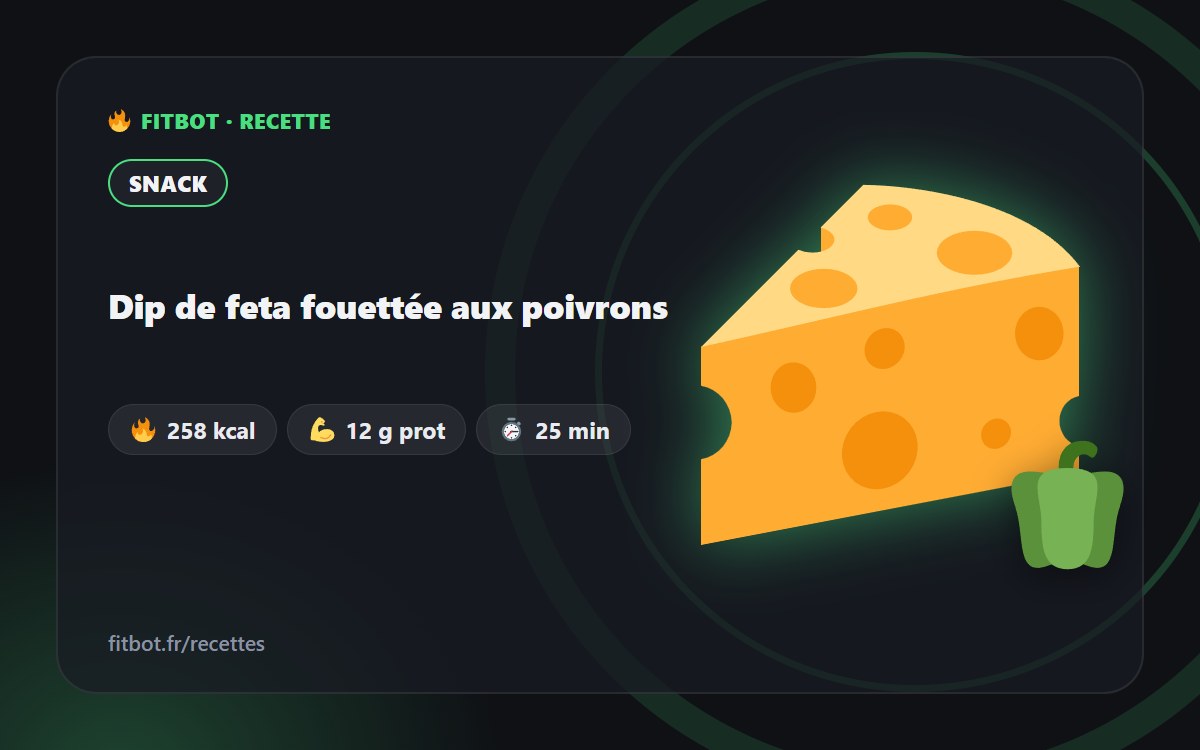 Dip de feta fouettée aux poivrons