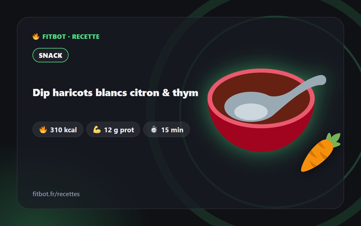 Dip haricots blancs citron & thym