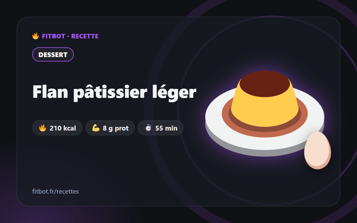 Flan pâtissier léger