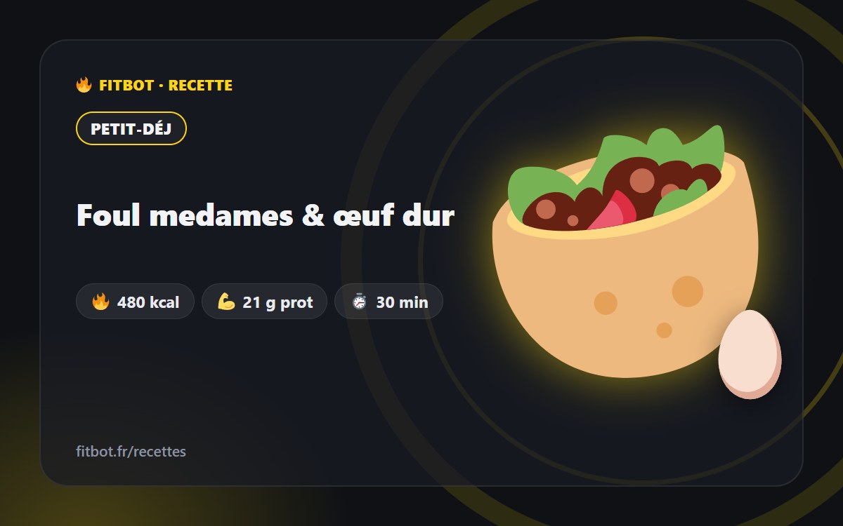 Foul medames & œuf dur