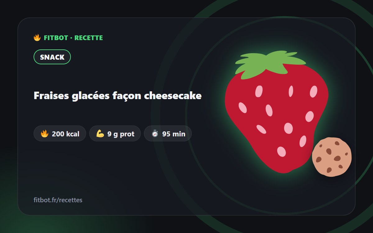 Gefrorene Erdbeeren im Cheesecake-Stil